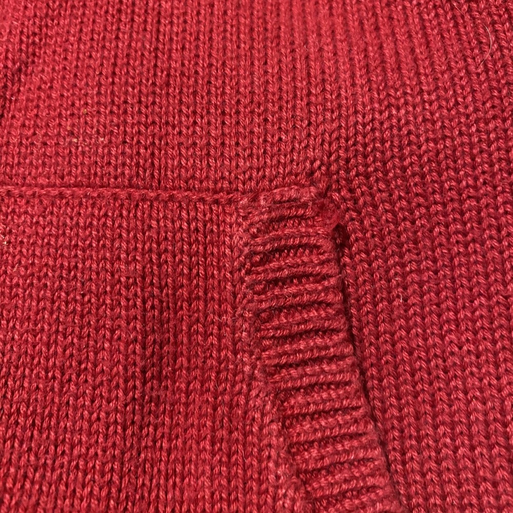 LRL Ralph Lauren Jeans Co 3/4 Zip Red Pullover Cotton Sweater Sz XL Athleisure - Picture 6 of 6